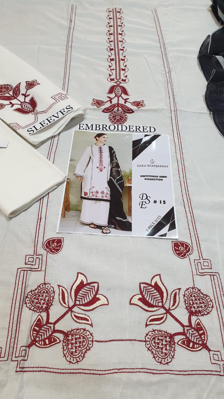 ZARA SHAHJAHAN Summer Lawn Embroided Ladies (3 Piece) Suit 2025