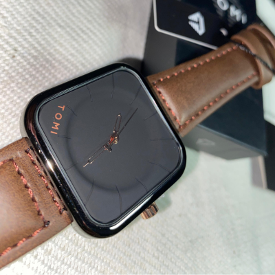Tomi Black Square Dial Premium Quality Watch