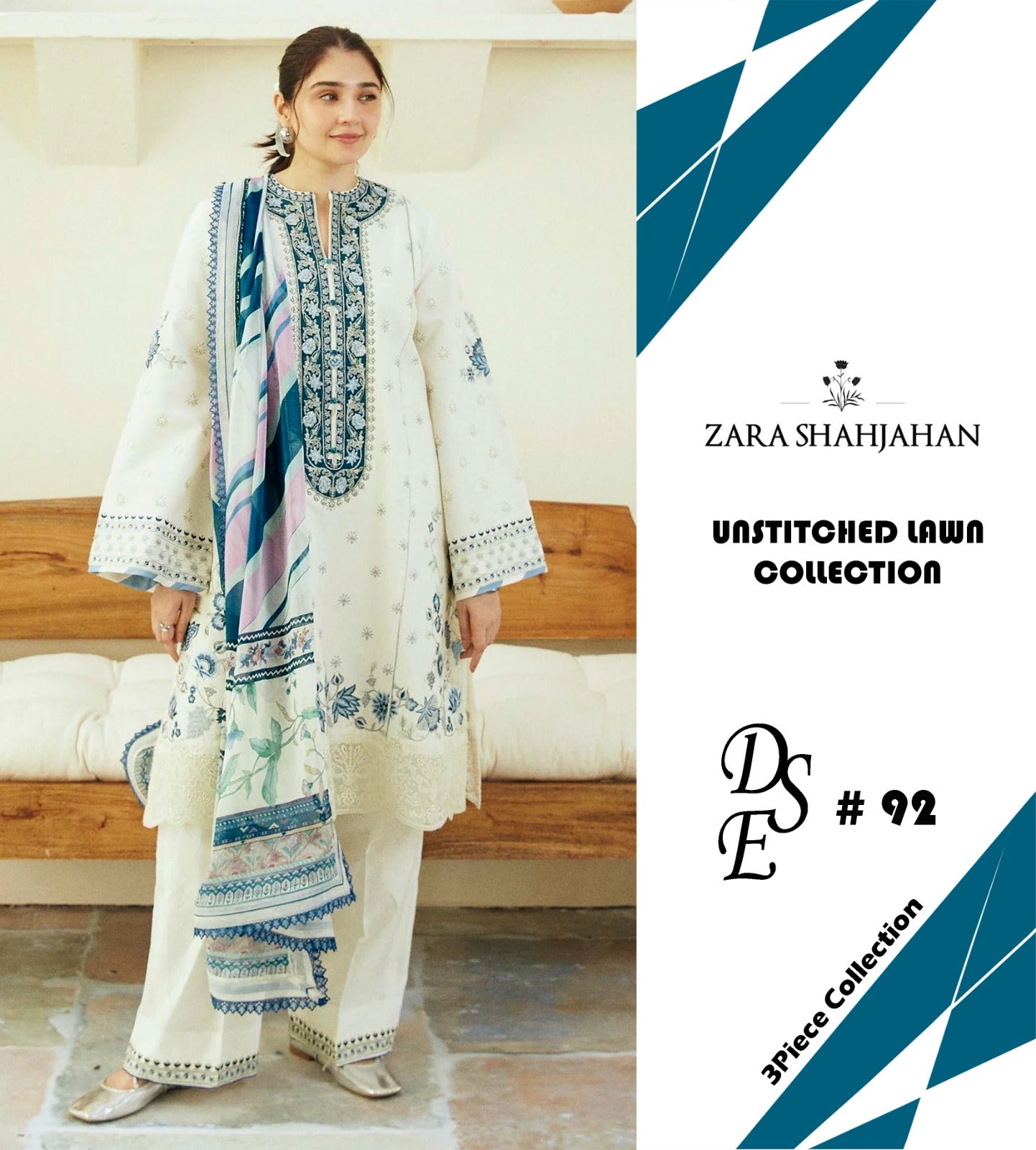 BAROQUE Summer Lawn Embroided Ladies (3 Piece) Suit 2025